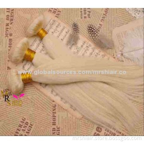 24-inch Top Quality Blond Color Straight European Virgin Hair Weaves